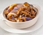 Eggplant Shredded Pork Clay Pot